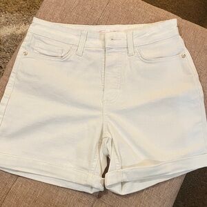 LC Lauren Conrad Cream Jean Shorts